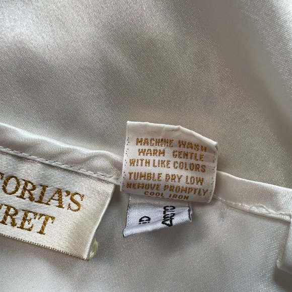 Vintage VS Gold Label Silky Lace Slip Dress Slit Sheer Bridal Wedding Midi Maxi - Picture 7 of 9